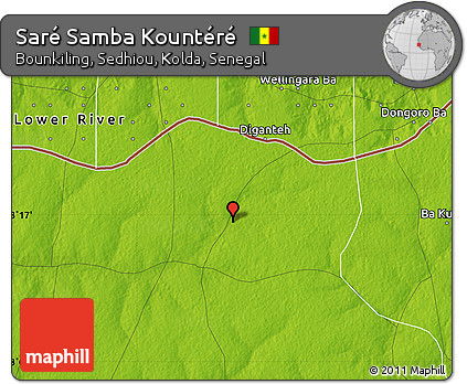 Physical Map of Saré Samba Kountéré