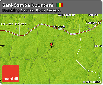 Physical Map of Saré Samba Kountéré