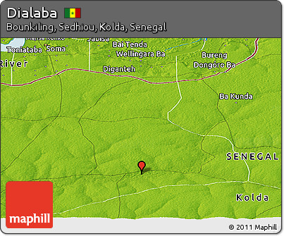 Physical Panoramic Map of Dialaba
