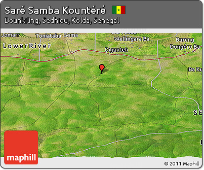 Satellite Panoramic Map of Saré Samba Kountéré