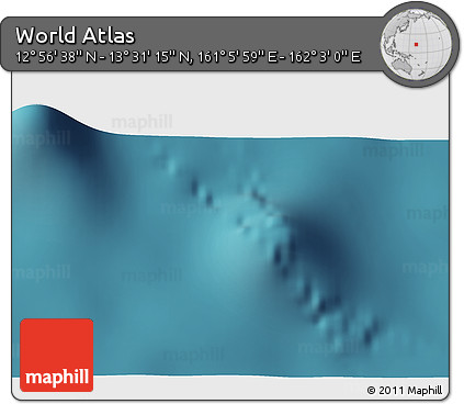 Satellite 3D Map of the Area around 13° 13' 56" N, 161° 34' 29" E