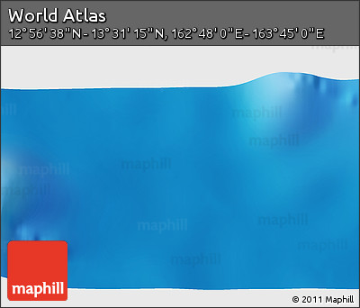 Physical 3D Map of the Area around 13° 13' 56" N, 163° 16' 30" E