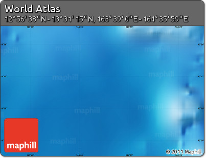 Physical Map of the Area around 13° 13' 56" N, 164° 7' 30" E