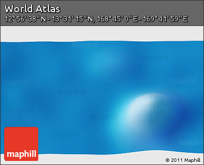 Physical 3D Map of the Area around 13° 13' 56" N, 169° 13' 29" E