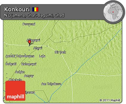Physical 3D Map of Konkouri