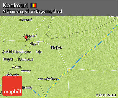 Physical 3D Map of Konkouri