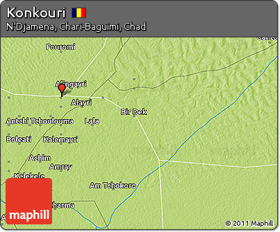 Physical 3D Map of Konkouri