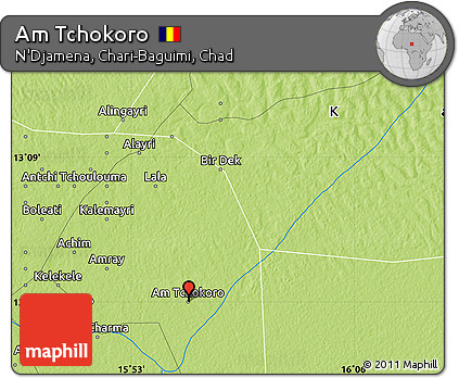 Physical Map of Am Tchokoro