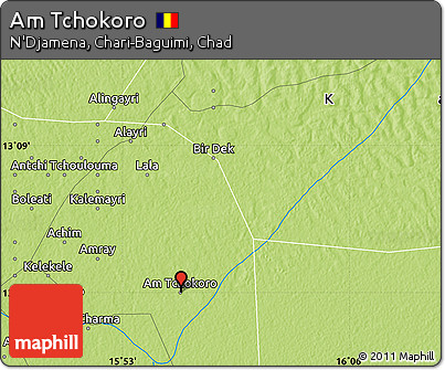 Physical Map of Am Tchokoro