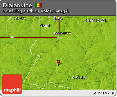 Physical 3D Map of Dialankine