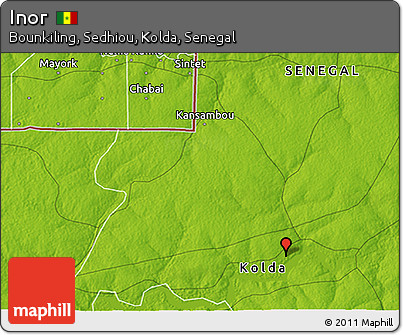 Physical 3D Map of Inor