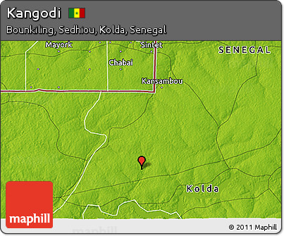 Physical 3D Map of Kangodi