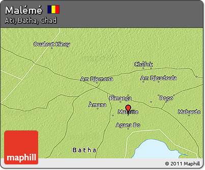 Physical 3D Map of Malémé