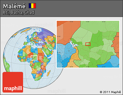 Political Location Map of Malémé