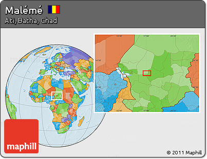 Political Location Map of Malémé