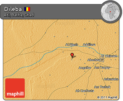 Political 3D Map of Dileba