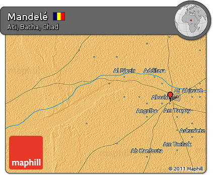 Political 3D Map of Mandelé