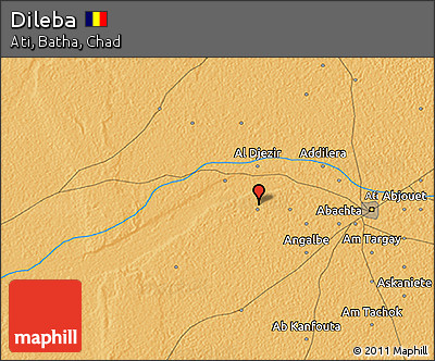 Political 3D Map of Dileba