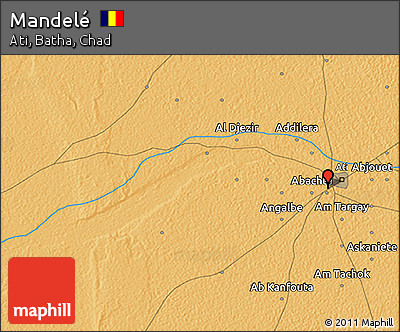 Political 3D Map of Mandelé