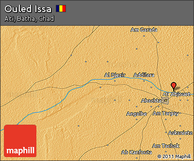 Political 3D Map of Ouled Issa