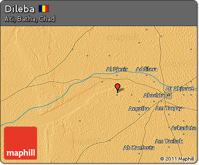 Political 3D Map of Dileba