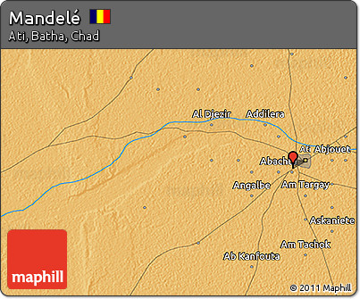 Political 3D Map of Mandelé