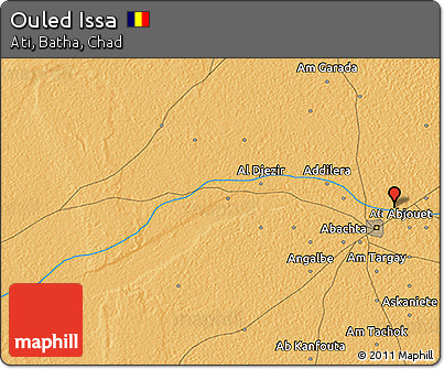 Political 3D Map of Ouled Issa