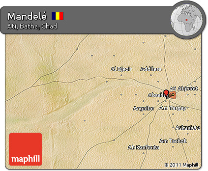 Satellite 3D Map of Mandelé