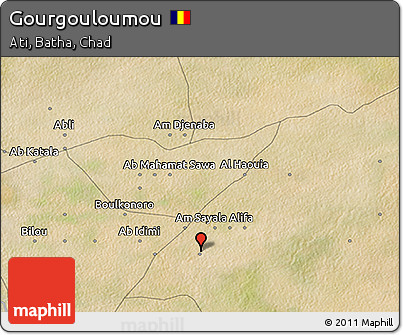 Satellite 3D Map of Gourgouloumou