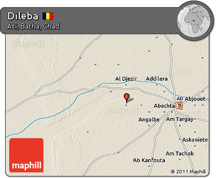 Shaded Relief 3D Map of Dileba