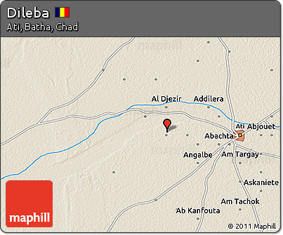 Shaded Relief 3D Map of Dileba