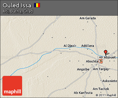 Shaded Relief 3D Map of Ouled Issa