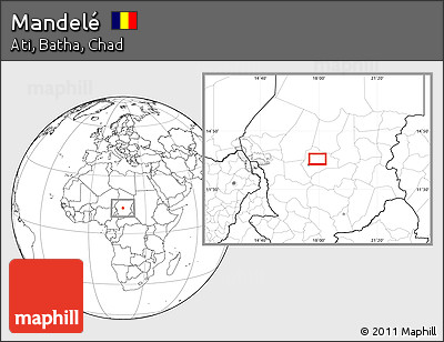 Blank Location Map of Mandelé