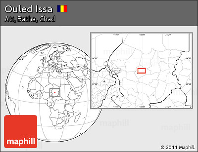 Blank Location Map of Ouled Issa