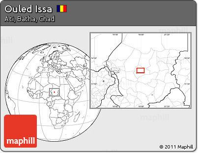 Blank Location Map of Ouled Issa