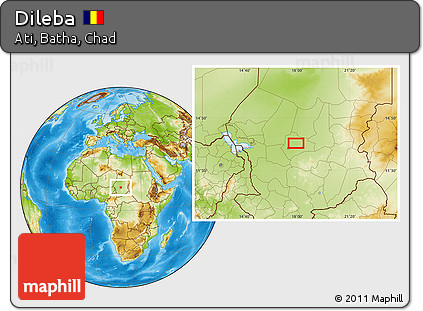 Physical Location Map of Dileba