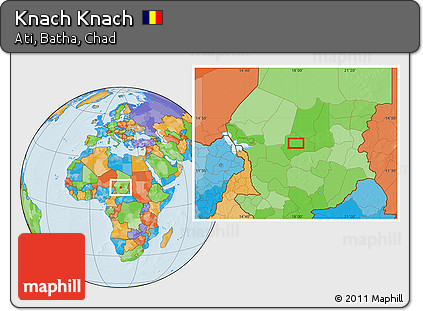 Political Location Map of Knach Knach