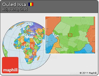 Political Location Map of Ouled Issa