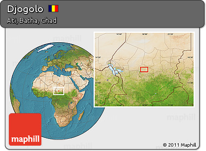 Satellite Location Map of Djogolo
