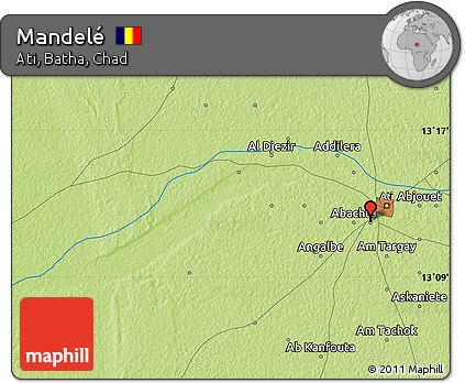 Physical Map of Mandelé