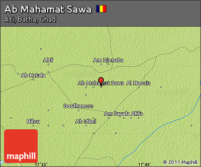 Physical Map of Ab Mahamat Sawa