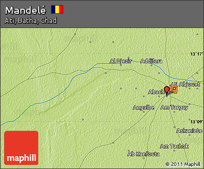 Physical Map of Mandelé