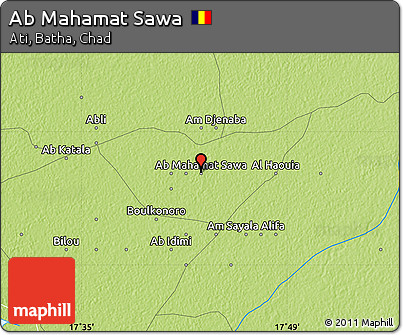 Physical Map of Ab Mahamat Sawa