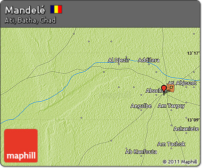 Physical Map of Mandelé
