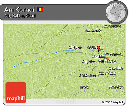 Physical Panoramic Map of Am Kornoï
