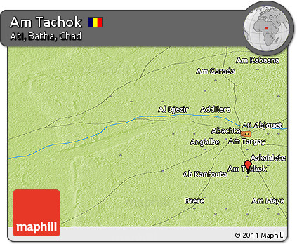 Physical Panoramic Map of Am Tachok