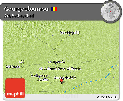 Physical Panoramic Map of Gourgouloumou