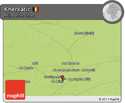 Physical Panoramic Map of Kherkatir