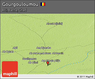 Physical Panoramic Map of Gourgouloumou
