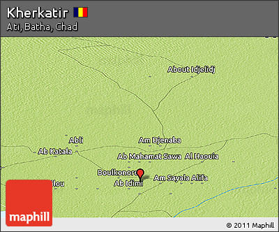 Physical Panoramic Map of Kherkatir